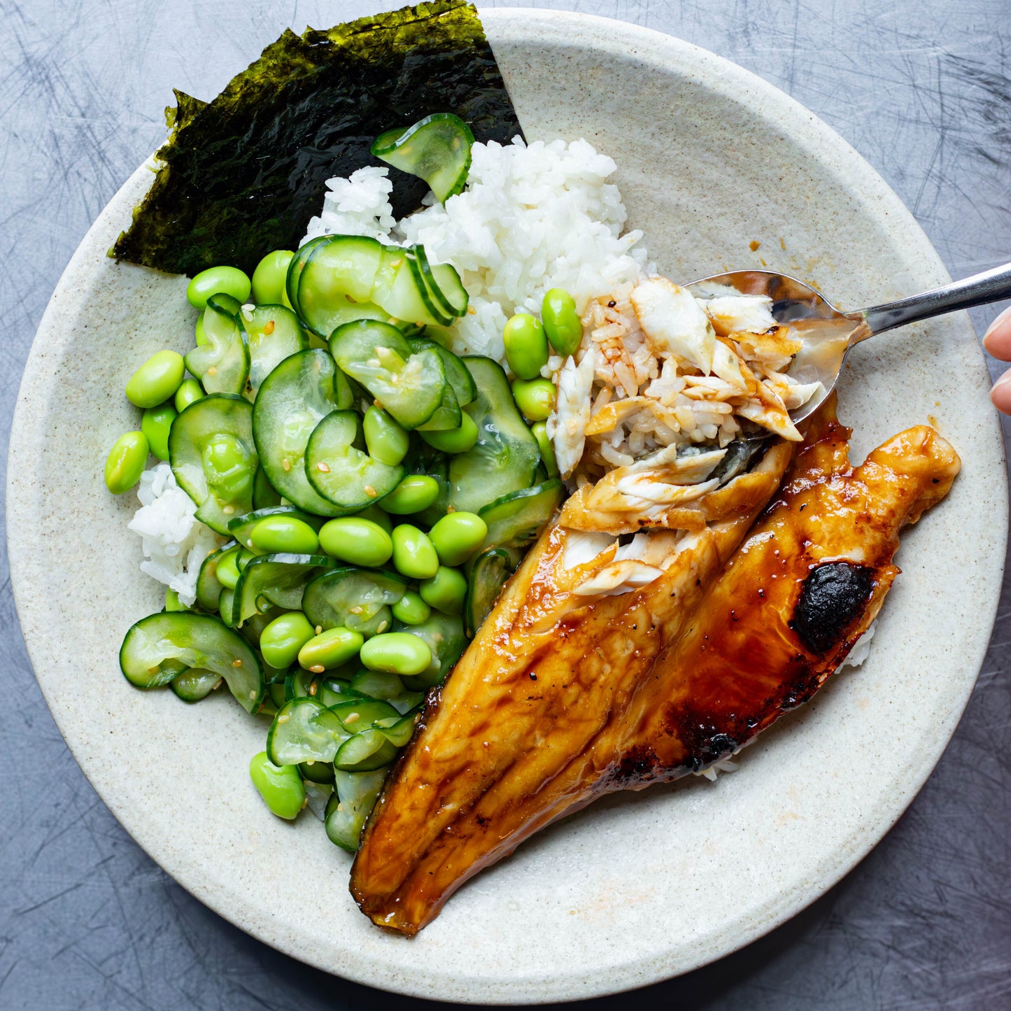 Double Grilled Fish Rice Bowl